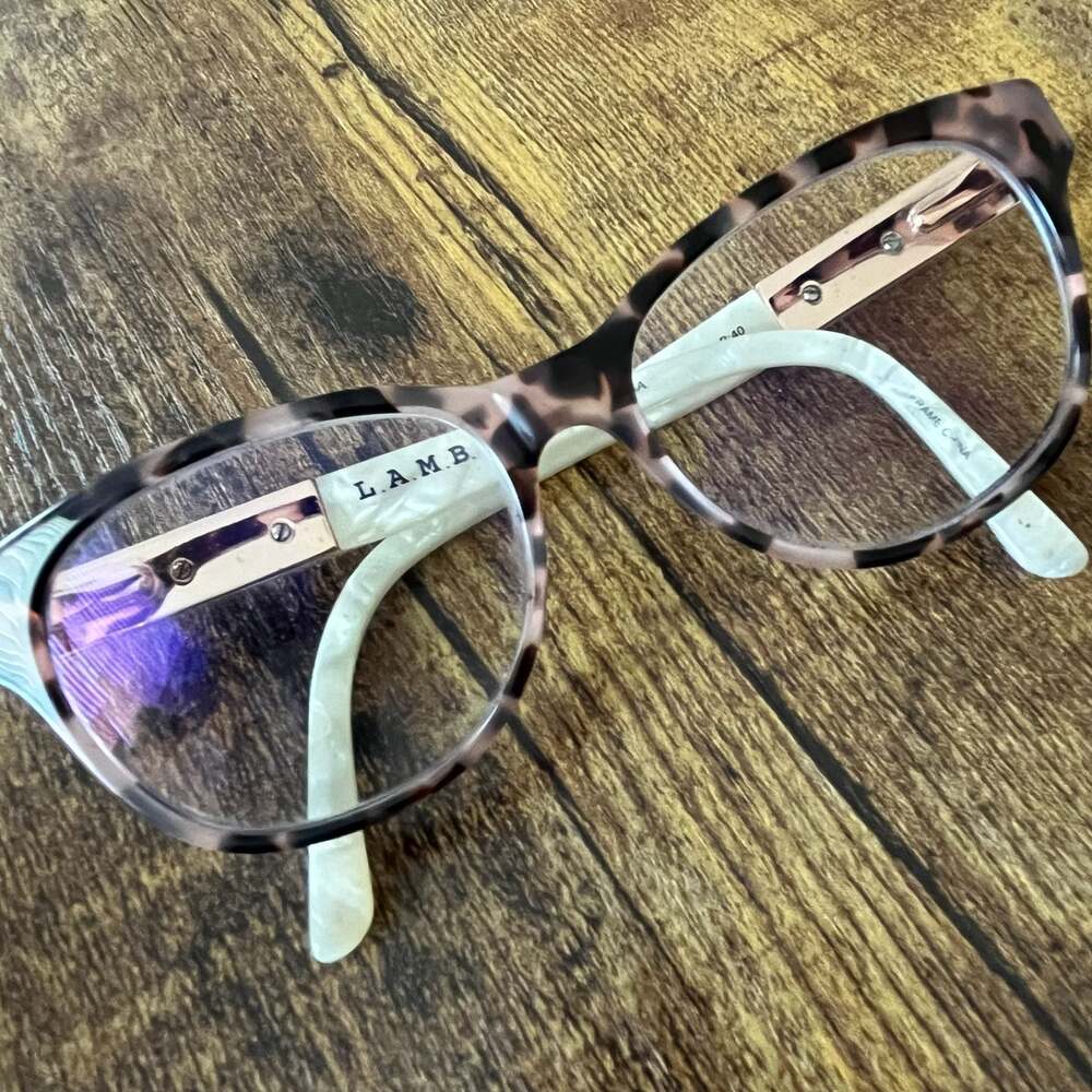 L.A.M.B. LA047 PNK Pink Tortoise Eyeglasses Frames 52-15-135